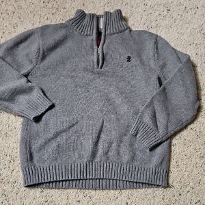 Izod Men's Charcoal Zip-Up Sweater